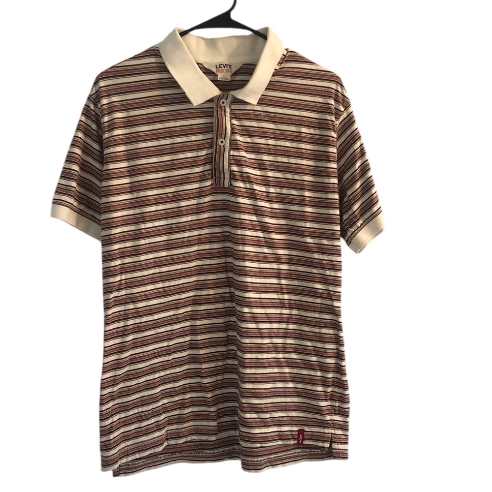 Vintage Levi’s Red Tab Striped Short Sleeve Polo Size L